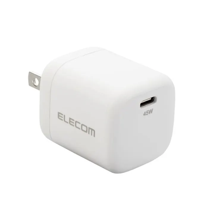 USB Type-C 充電器 PD 対応 45W タイプC ×1 GaN 小型 軽量 ACアダプター
