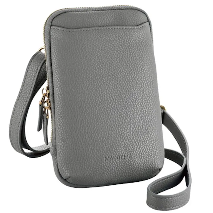 MAPOCHE スマホ汎用ショルダーポーチ 全入れ タイプ ダスティブラック