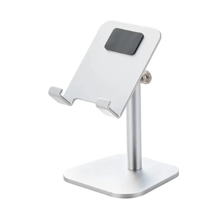 アルミ製スマホスタンド(高さ調節可能) シルバー