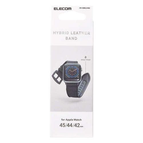Apple Watch用ハイブリッドレザーバンド (45/44/42mm) ブラック メーカー在庫品 スマートフォンアクセサリ Apple Watch用ハイブリッドレザーバンド (45/44/42mm) ブラック メーカー在庫品 スマートフォンアクセサリ