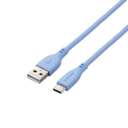 なめらかUSB Type-Cケーブル(非認証品、A-C) 約2m ゼニスブルー スマートフォンアクセサリ なめらかUSB Type-Cケーブル(非認証品、A-C) 約2m ゼニスブルー スマートフォンアクセサリ