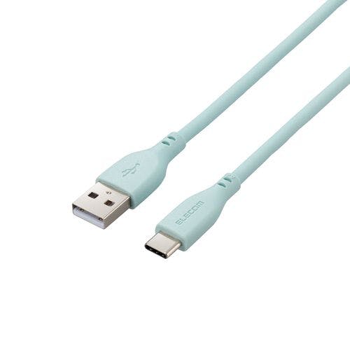 なめらかUSB Type-Cケーブル(非認証品、A-C) 約2m パールグリーン メーカー在庫品 スマートフォンアクセサリ なめらかUSB Type-Cケーブル(非認証品、A-C) 約2m パールグリーン メーカー在庫品 スマートフォンアクセサリ