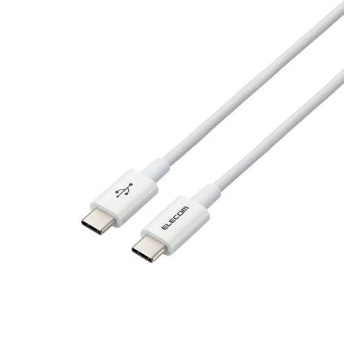USB2.0ケーブル(認証品、C-C、やわらか耐久、USB PD対応) 約2m ホワイト スマートフォンアクセサリ USB2.0ケーブル(認証品、C-C、やわらか耐久、USB PD対応) 約2m ホワイト スマートフォンアクセサリ