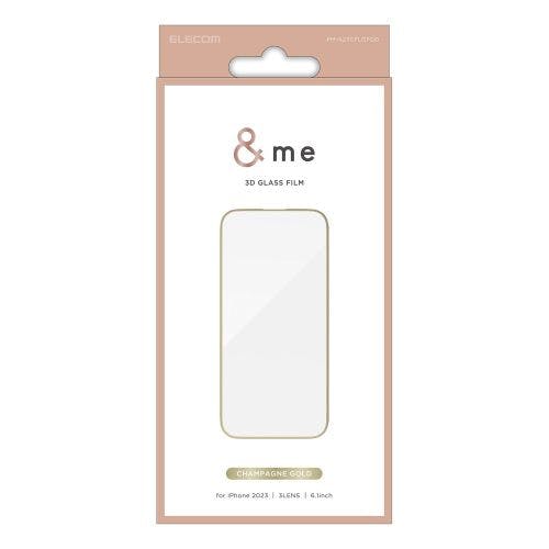 iPhone 15 Pro &me ガラスフィルム フレーム付き 高透明 シャンパンゴール メーカー在庫品 液晶保護フィルム iPhone 15 Pro &me ガラスフィルム フレーム付き 高透明 シャンパンゴール メーカー在庫品 液晶保護フィルム