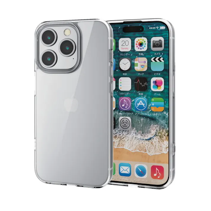 iPhone 15 Pro ケース ハイブリッド 衝撃吸収 硬度5H クリア
