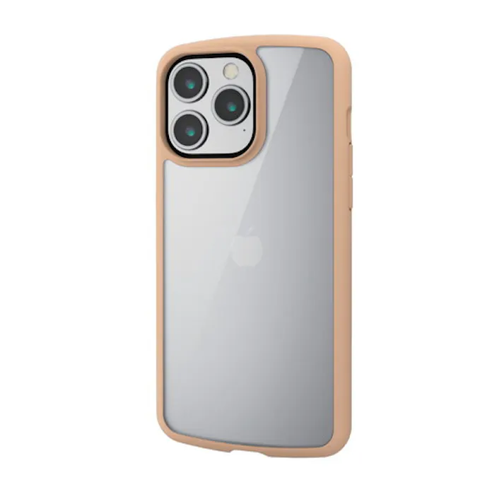 iPhone15 Pro Max ケース ハイブリッド 衝撃吸収 軽量 薄型 カメラ周リ保護 TOUGH SLIM LITE カフェオレ