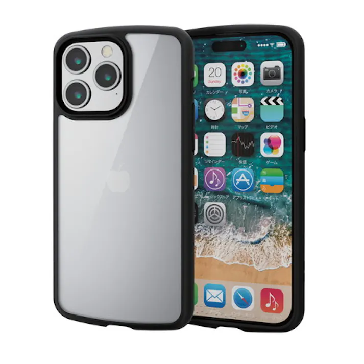 iPhone 15 Pro Max ケース ハイブリッド 衝撃吸収 軽量 薄型 ブラック
