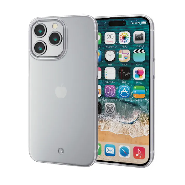 iPhone15 Pro Max ケース ソフト 薄型 カメラレンズ保護設計 ストラップホール付 クリア
