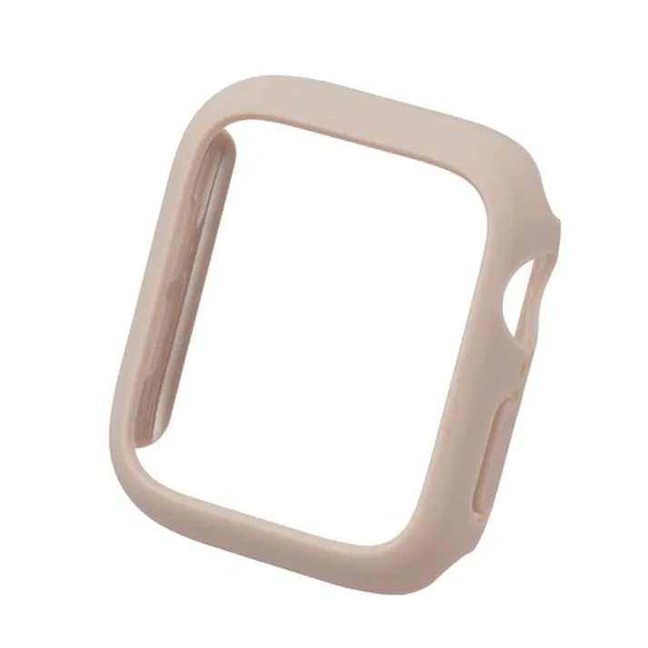 アップルウォッチ SE(第2世代/第1世代)/Series6/5/4 バンパー ハード 側面保護 ラバーコート グレージュ