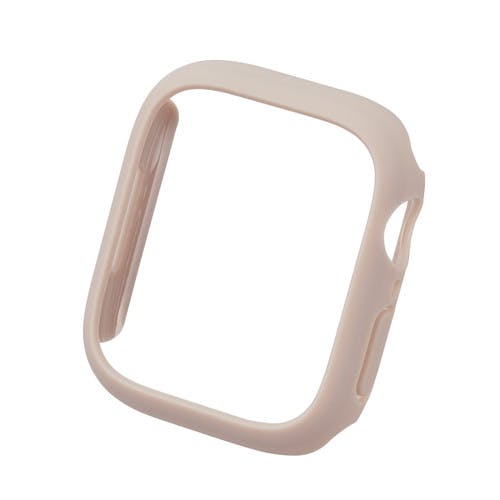 アップルウォッチ Series9/8/7 [41mm] バンパー ハード ケース 側面保護 ラバーコート グレージュ スマートフォンアクセサリ