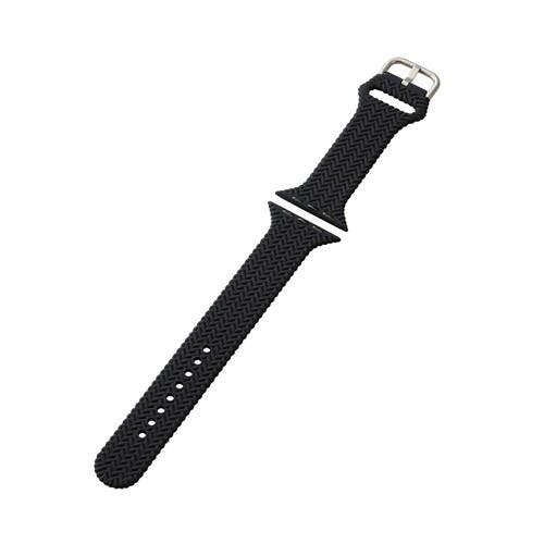 アップルウォッチ バンド シリコン 耐衝撃 編ミ込ミ風 ブラック メーカー在庫品 スマートフォンアクセサリ アップルウォッチ バンド シリコン 耐衝撃 編ミ込ミ風 ブラック メーカー在庫品 スマートフォンアクセサリ