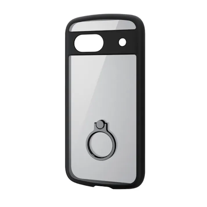 Google Pixel 8a ケース ハイブリッド 衝撃吸収 軽量 薄型 リング付 背面クリア TOUGH SLIM LITE ブラック