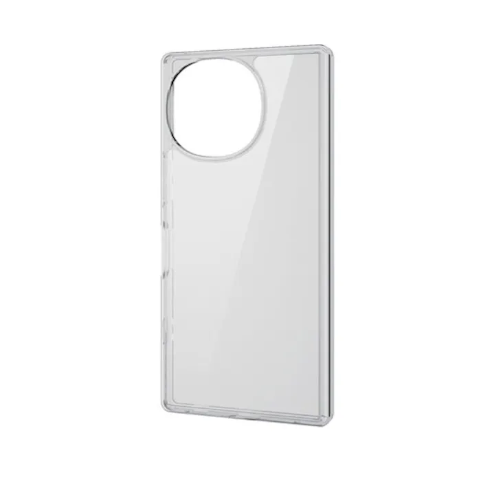 AQUOS R9 SH-51E ケース ハイブリッド カバー 衝撃吸収 カメラレンズ保護設計 ストラップホール付 クリア メーカー在庫品