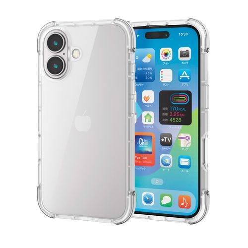 iPhone 16 ケース ハイブリッド 衝撃吸収 軽量 カメラ周リ保護 MUBRAIN クリア×クリア メーカー在庫品 ケース・ストラップ iPhone 16 ケース ハイブリッド 衝撃吸収 軽量 カメラ周リ保護 MUBRAIN クリア×クリア メーカー在庫品 ケース・ストラップ