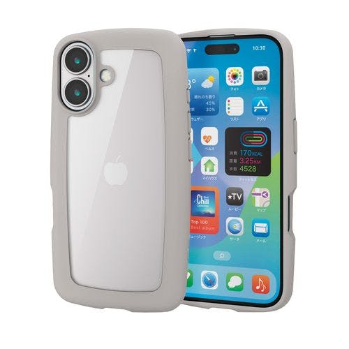 iPhone 16 ケース ハイブリッド 衝撃吸収 軽量 薄型 カメラ周リ保護 ストラップホール付 硬度5H &me グレージュ メーカー在庫品 ケース・ストラップ iPhone 16 ケース ハイブリッド 衝撃吸収 軽量 薄型 カメラ周リ保護 ストラップホール付 硬度5H &me グレージュ メーカー在庫品 ケース・ストラップ