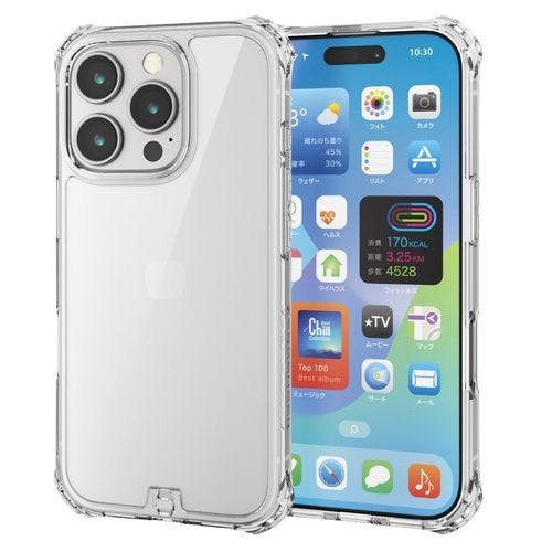 iPhone 16 Pro ケース ハイブリッド フォルティモ 衝撃吸収 ストラップホール付 フィルム付 ZEROSHOCK クリア ケース・ストラップ iPhone 16 Pro ケース ハイブリッド フォルティモ 衝撃吸収 ストラップホール付 フィルム付 ZEROSHOCK クリア ケース・ストラップ