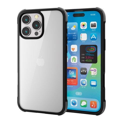 iPhone 16 Pro Max ケース ハイブリッド 衝撃吸収 軽量 カメラ周リ保護 MUBRAIN ブラック×クリアブラック メーカー在庫品 ケース・ストラップ iPhone 16 Pro Max ケース ハイブリッド 衝撃吸収 軽量 カメラ周リ保護 MUBRAIN ブラック×クリアブラック メーカー在庫品 ケース・ストラップ