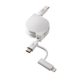 USB2.0 Type-C巻き取りケーブル(Lightning変換アダプタ付き) メーカー在庫品 パソコン・周辺機器 USB2.0 Type-C巻き取りケーブル(Lightning変換アダプタ付き) メーカー在庫品 パソコン・周辺機器