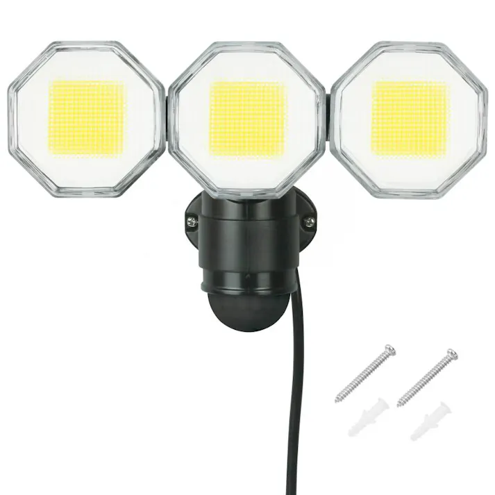 2台セット 大進 センサーライト AC 100V コンセント式 屋外用 2灯式 LED 防雨 人感 暗くなると点灯 防犯ライト DLA-18T200