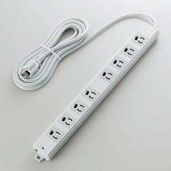 タップ 工事用 抜け止め 3ピン 8個口 雷ガード マグネット付き 3m グレー 電源ケーブル・延長コード タップ 工事用 抜け止め 3ピン 8個口 雷ガード マグネット付き 3m グレー 電源ケーブル・延長コード