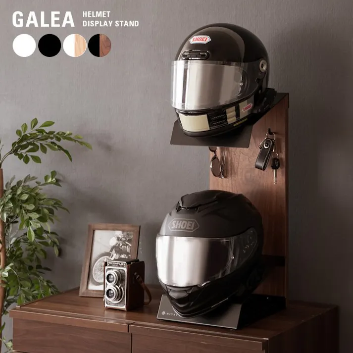 ヘルメットディスプレイ ヘルメットスタンド ヘルメット収納 ヘルメットラック ヘルメットツリー バイク ヘルメット おしゃれ バイク 自転車 バイカー 収納 ラック ヘルメットフック スタンド GALEAバイク好き プレゼント 宮武製作所