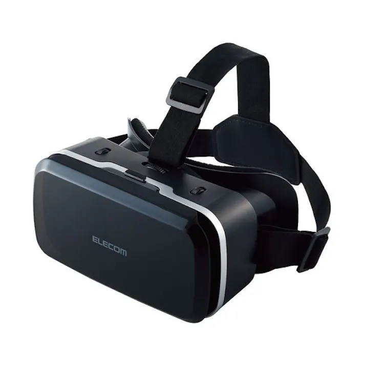 VRゴーグル ピント調整 目幅調節 スマホ 4.8~7インチ対応 ブラック メーカー在庫品