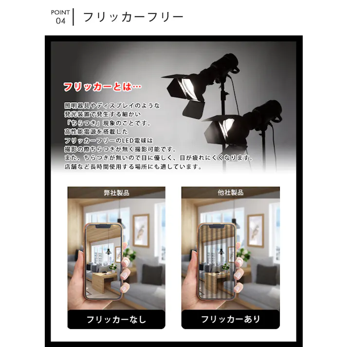 高演色クラス4 演色AAA LED電球 E11 60形相当 高演色Ra96 フリッカーフリー 電球色2700K BH-0711ANC-BK-WW-Ra96-15D