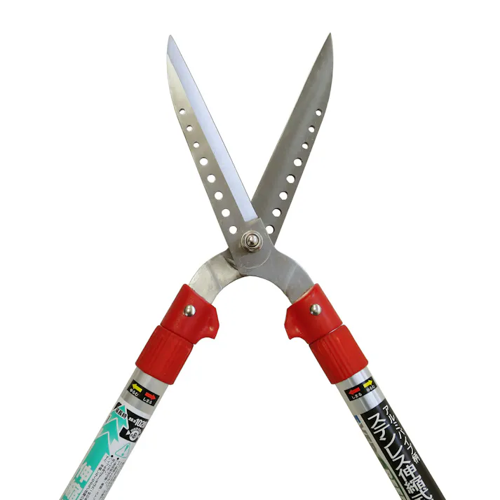 【 2mの高さの枝切りができる 】 大進 アルミ柄 ステン伸縮式刈込鋏 えだ 枝 はさみ ハサミ 高枝切鋏 刈り込みばさみ 刈込鋏 高枝切りバサミ 安全 ステンレス 超 軽量 軽い 剪定ばさみ 長い 剪定 生垣 枝切りばさみ 枝切ばさみ せんていばさみ ばら 庭木 4939736501207