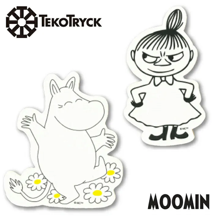 ムーミン スポンジクロス ダイカット ムーミン・リトルミイ テコトリック【セルロース+コットン スポンジワイプ 大判 キッチンタオル ふきん だいふきん 布巾 台拭き 北欧 ミイ グッズ】 ムーミン