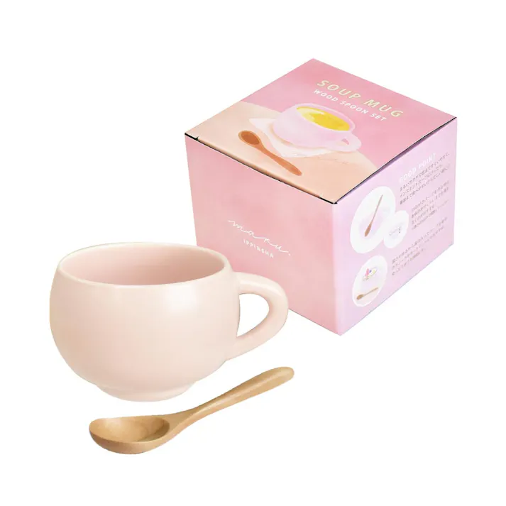 maru スープマグセット 逸品社 シュガーランド【マグカップ コップ スープカップ コーヒーカップ シリアルボウル 食器 300ml 食洗機対応 電子レンジ対応】 ライトピンク