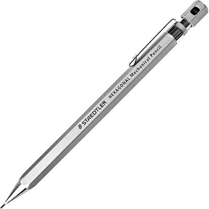 STAEDTLER ヘキサゴナル シャープペンシル シルキーシルバー