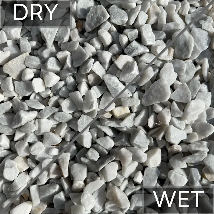 TAIKOH ビアンコカララ 8分 22-30mm 10kg イタリア産 天然大理石 化粧砂利 ホワイト 白 砕石 中