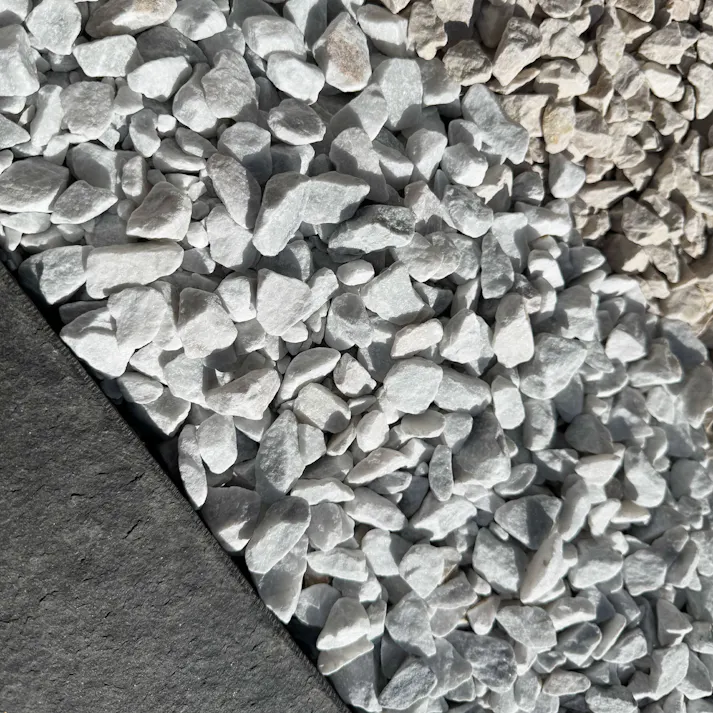 TAIKOH ビアンコカララ 8分 22-30mm 10kg イタリア産 天然大理石 化粧砂利 ホワイト 白 砕石 中