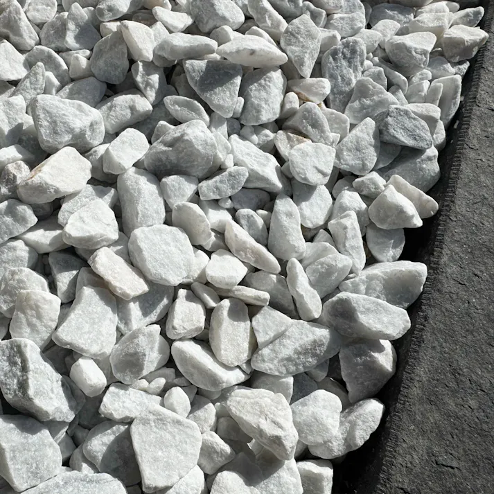 TAIKOH ビアンコカララ 8分 22-30mm 10kg イタリア産 天然大理石 化粧砂利 ホワイト 白 砕石 中