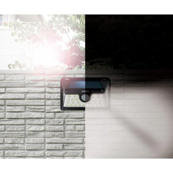 2台セット 【 ソーラーライト 屋外用 マグネット付 DLS-NWL002 】 センサーライト ソーラー 人感 led 防雨 led 人感センサー ライト ルーメン ソーラーライト ガレージ 防犯ライト ソーラーライト 駐車場 明るい 外灯 電灯 4939736902646-2