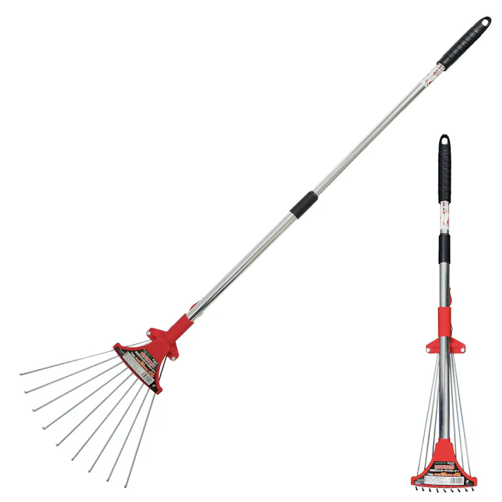 【 雑草 落ち葉の後片付けに 】 大進 伸縮式ミニガーデンクリーナー レーキ 熊手 くまで 落ち葉 おちば 落ち葉かき 落葉 清掃 草刈り 草刈 くさかり 小型 草取り 小枝 草 収集 軽量 熊手 掃除 簡単 コンパクト 庭 落ち葉掃き 庭掃除 玄関前 集草 長柄 丈夫 4939736702406