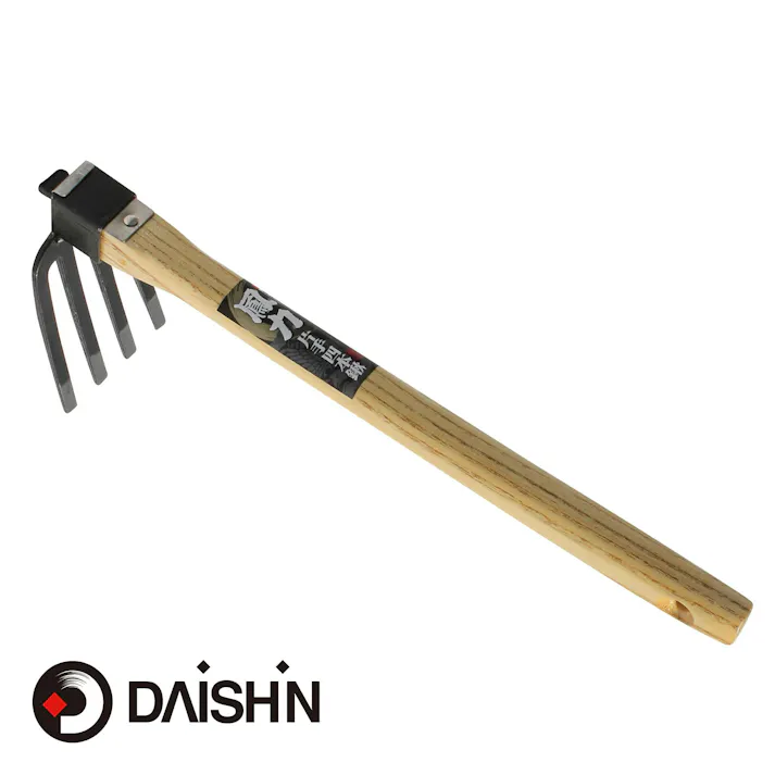 大進 片手四本鍬 園芸 女性 ガーデニング 農業 庭 農作業 家庭菜園 用具 工具 備中鍬 クワ 鍬 くわ グッズ 土ならし 土掘り 土掘り起こし 畝作り 用品 雑貨 手入れ 家庭用 農具 農機具 庭 ガーデン 菜園 道具 4939736800249