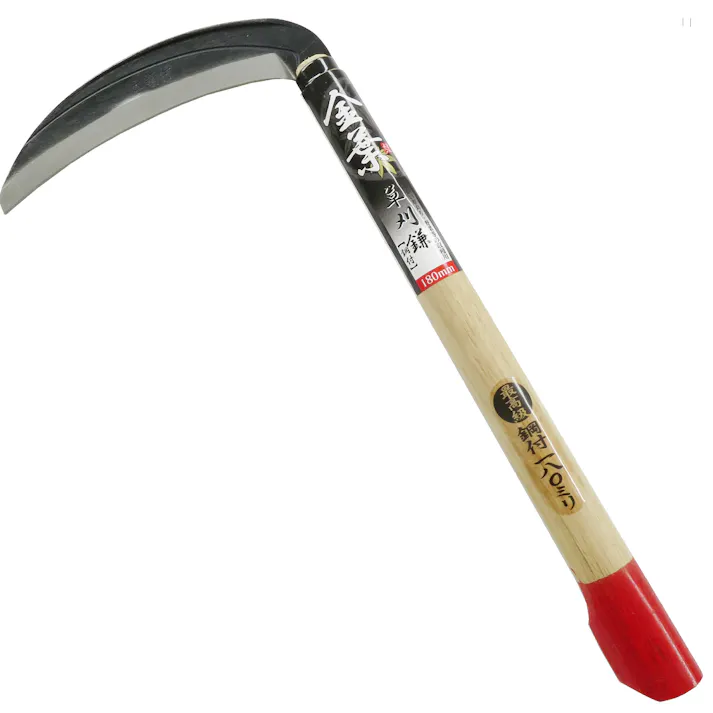大進 金葉 鋼付草刈鎌 180MM 草刈り 草取り 道具 クサカリ くさかり 草むしり 草ムシリ 草刈り鎌 園芸 ガーデニング 農業 女性 庭 の 農作業 家庭菜園 用具 工具 草取り 木柄 軽量 女性 カマ かま 手動草刈り 便利 4939736206096