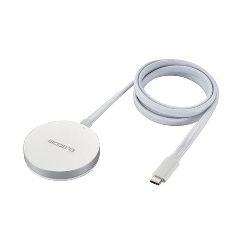 ワイヤレス充電器 Qi 認証 Qi2 対応 マグネット式 平型メッシュ 1m シルバー メーカー在庫品 充電器・チャージャー ワイヤレス充電器 Qi 認証 Qi2 対応 マグネット式 平型メッシュ 1m シルバー メーカー在庫品 充電器・チャージャー