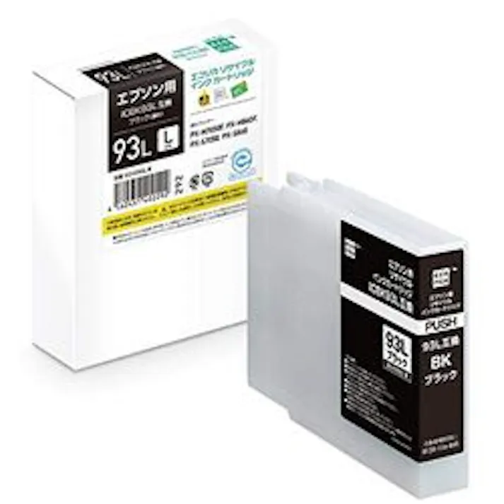 ICBK93L互換 エコリカ リサイクルインク エプソン ブラック(顔料) メーカー在庫品