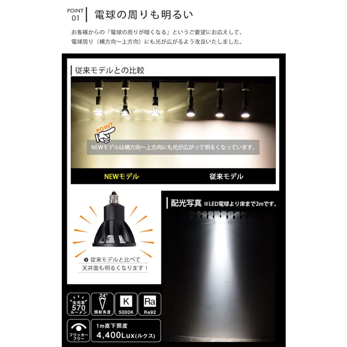 LED電球 E11 60形相当 高演色Ra92 フリッカーフリー 昼白色5000K BH-0711AN-BK-50-Ra92