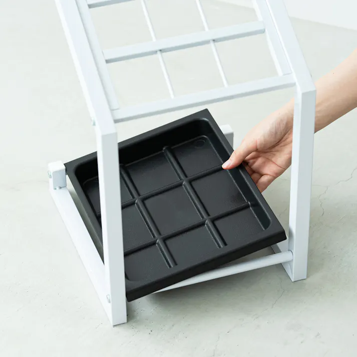 【9マス傘立て(ホワイト)】幅27×奥行29.5×高さ43cm 9本用 新生活 カサ立て 玄関 エントランス 傘置き アンブレラスタンド 業務用 オフィス 傘収納 病院 店舗 施設 大容量 スチール製 組立品