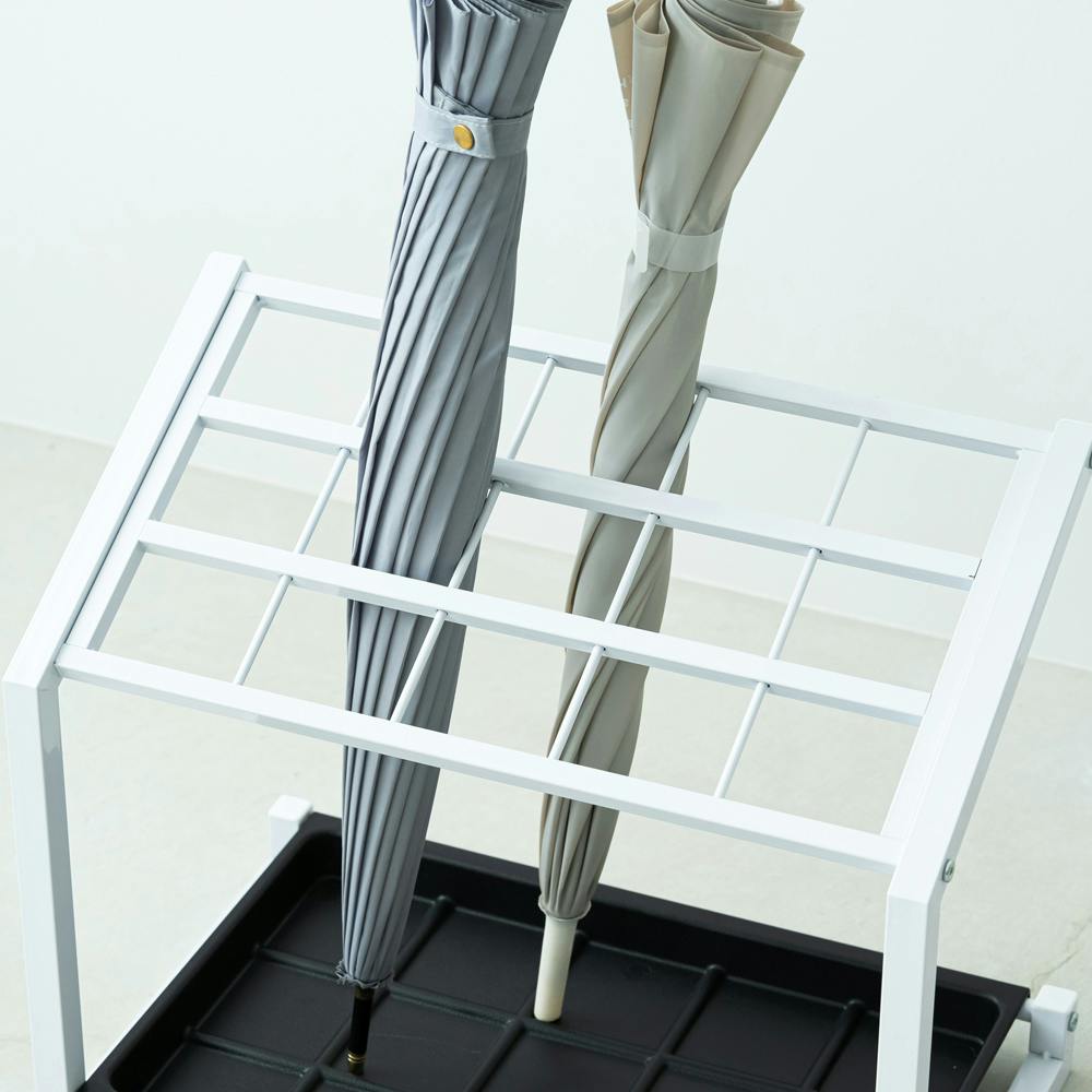 15マス傘立て(ホワイト)】幅48×奥行29.5×高さ43cm 15本用 新生活