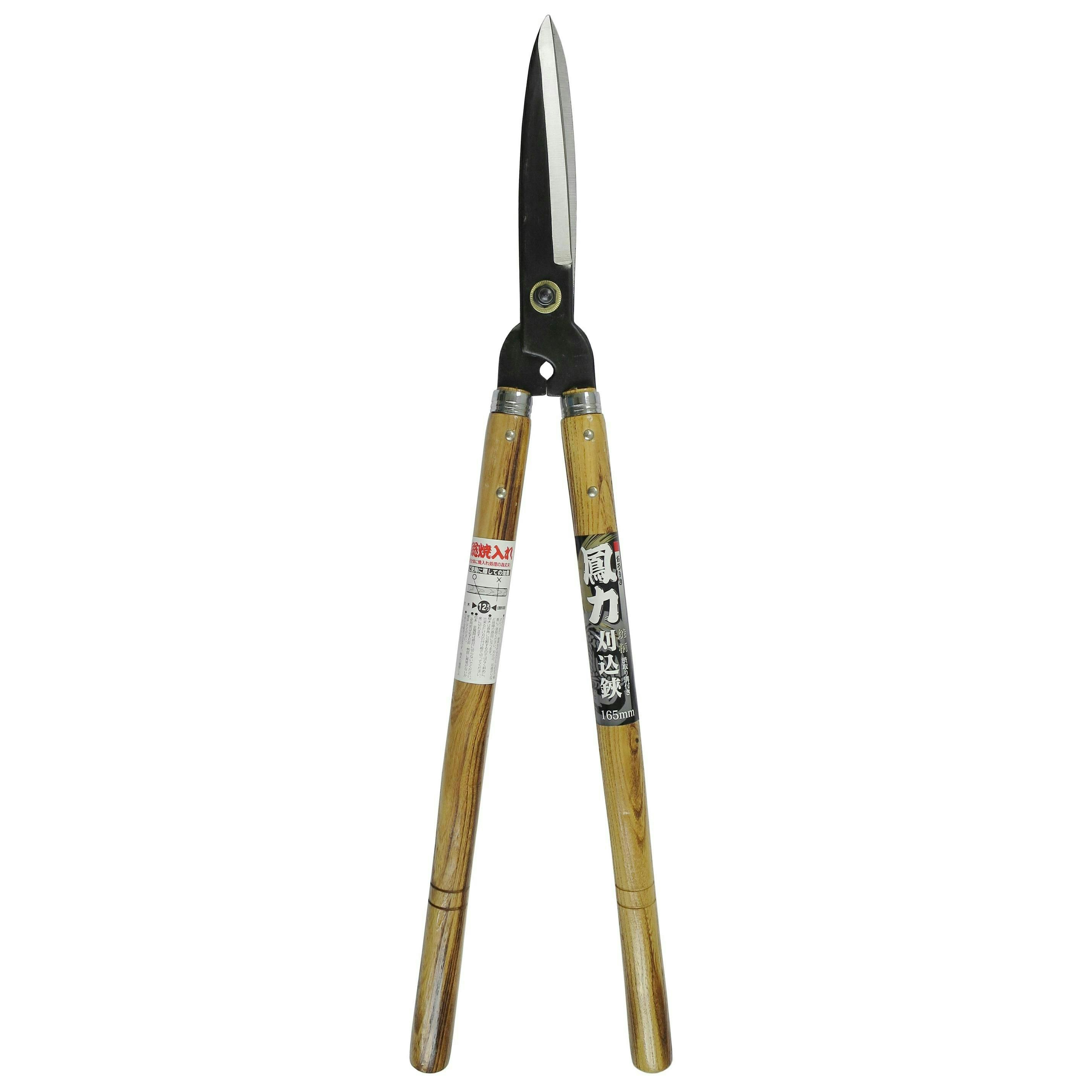 刈込鋏 剪定 工具 DIY 造園 工具 家庭用 業務用 動作品 大進 鳳力 全鋼 焼柄刈込鋏 大 渋取り溝付き 165mm 園芸 農業