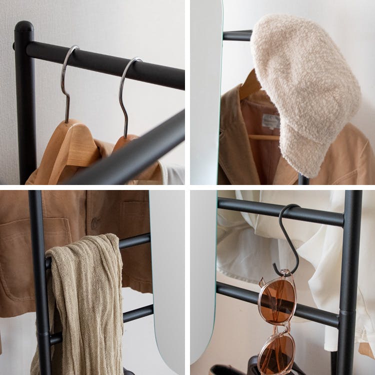 宮武製作所 MIYATAKE ミラー付きハンガーラック Acanto（アカント