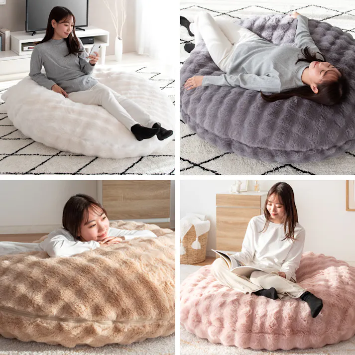 宮武製作所 MIYATAKE ふわとろビーズクッションソファ Foure(フール)ピンク