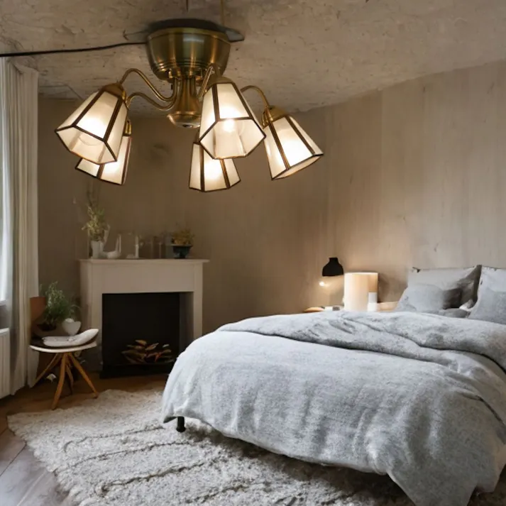 村上工作所 STERN シャンデリア ステンドグラスストレート 5灯 リモコン 電球なし KMS-2001_FT