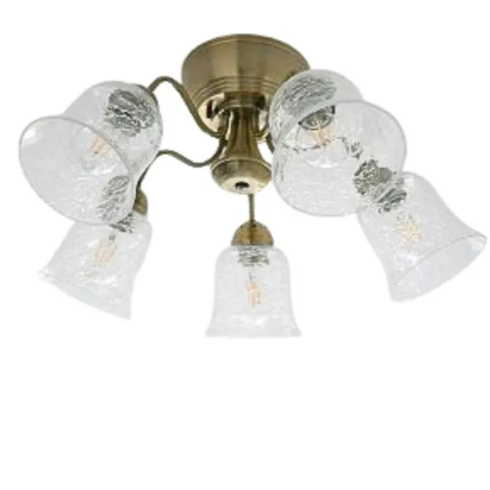 村上工作所 STERN シャンデリア ヒビガラス クリア 5灯 リモコン 電球なし KMS-2005_CL