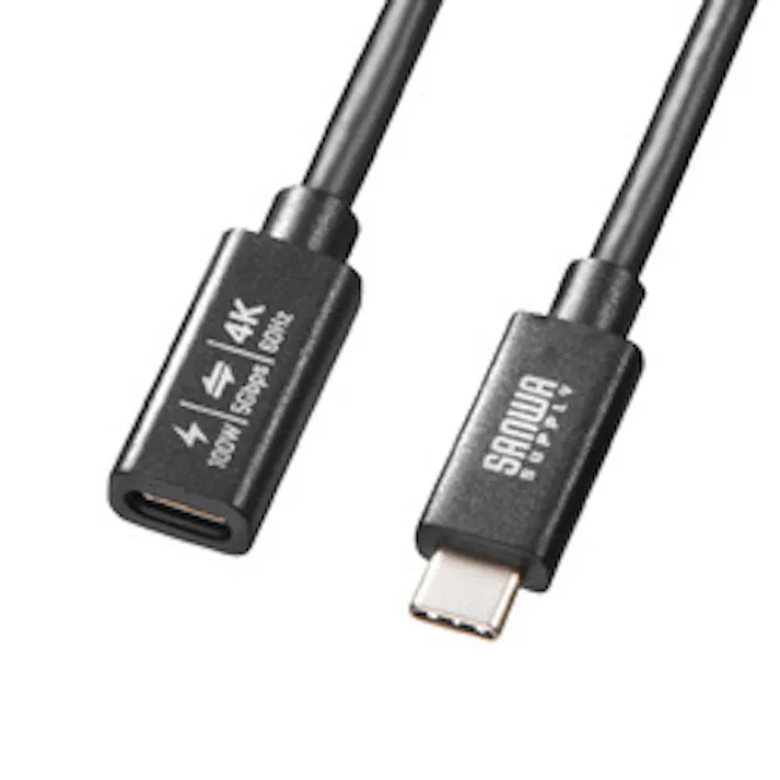 USB5Gbps Type-C延長ケーブル(PD100W・1m) メーカー在庫品