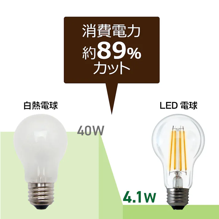 10個セット スタイルド(STYLED) LED電球 クリア電球 E26 40W形相当 昼白色 一般電球形 全方向 HDAC40N10